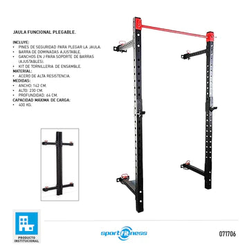 Jaula Funcional Plegable - Sport Fitness 71706