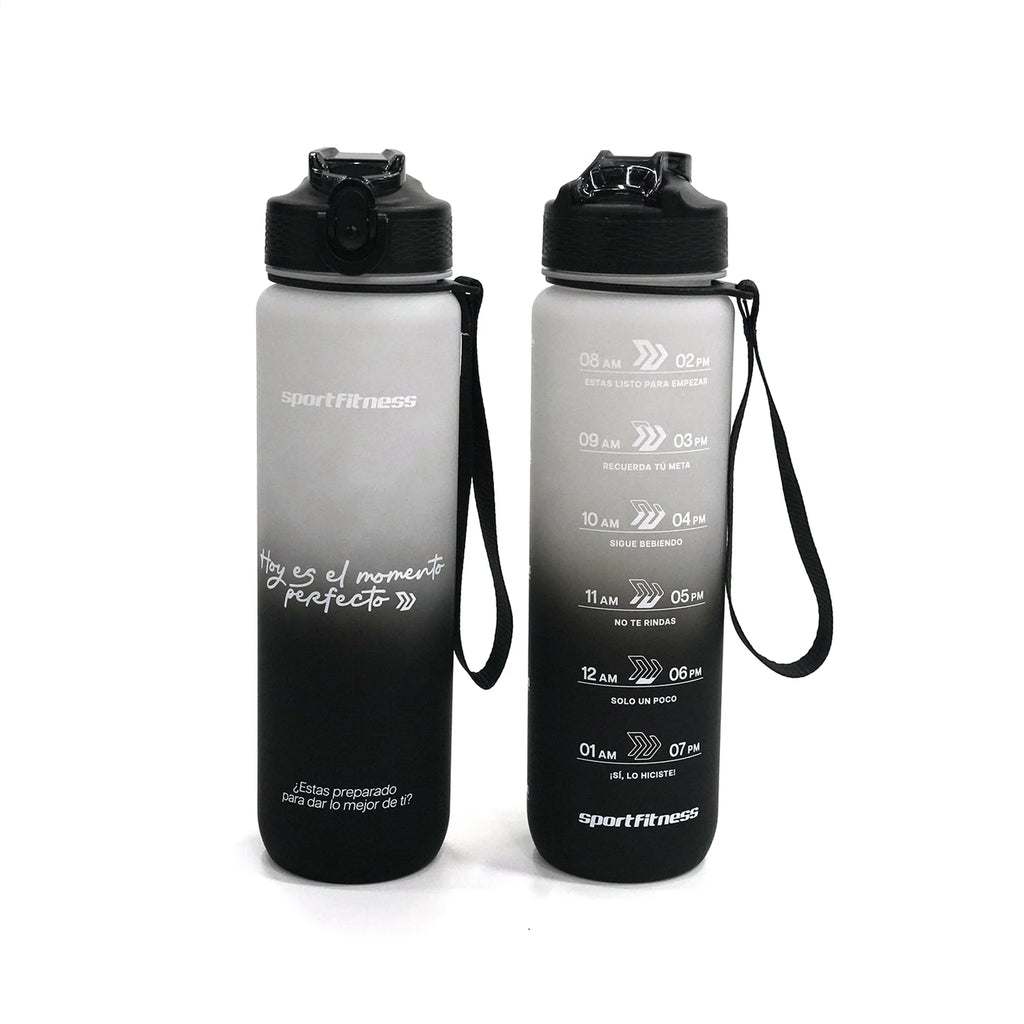 Termo deportivo (1 lt) Negro/blanco - 77870