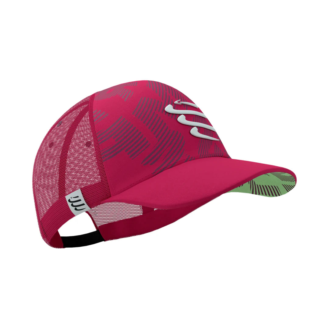 Gorra Multisport Rosada Protección Solar Optimizada Compressport