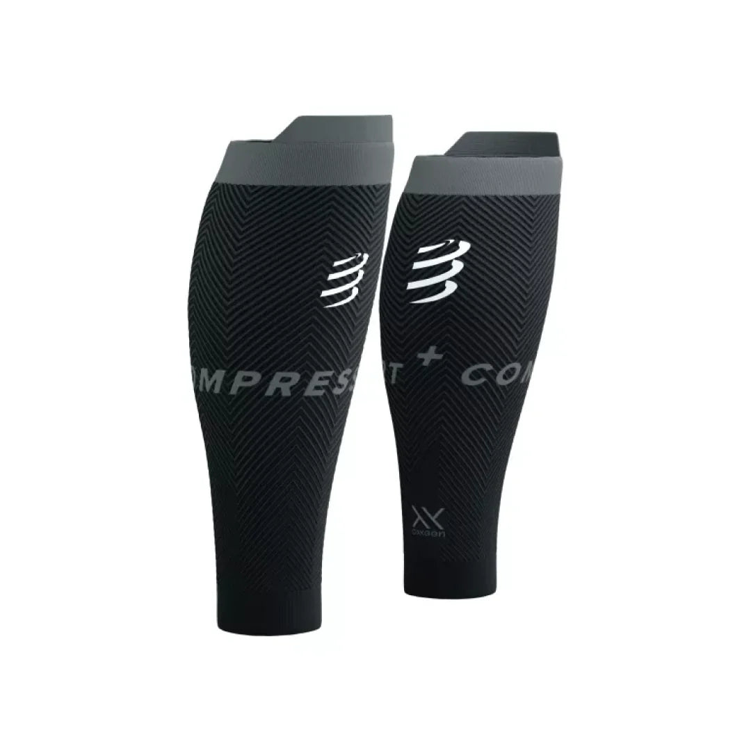 Pantorrillera Compressport R2 Oxygen Negro Gris T3