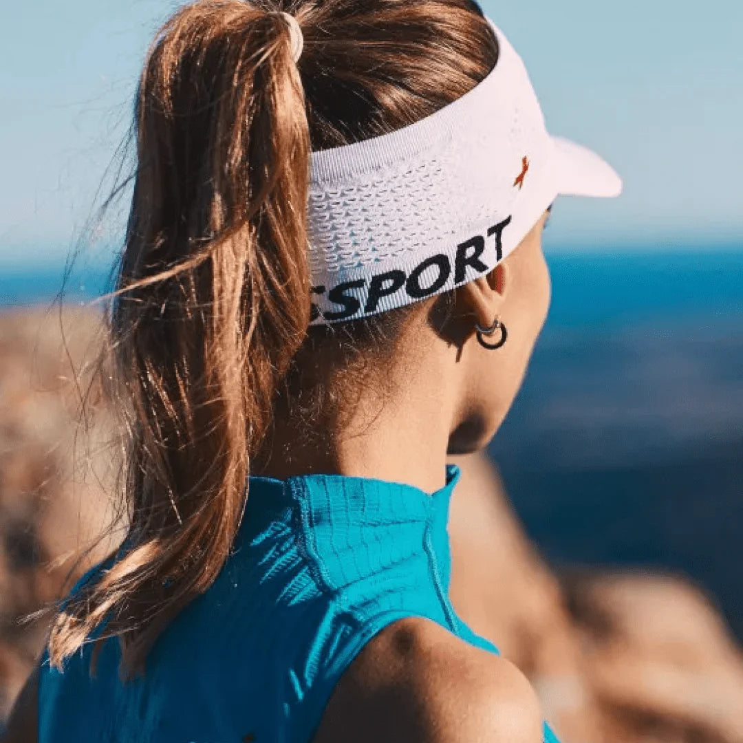 Cinta Blanca Para El Pelo + Visor Para Protección Completa Compressport