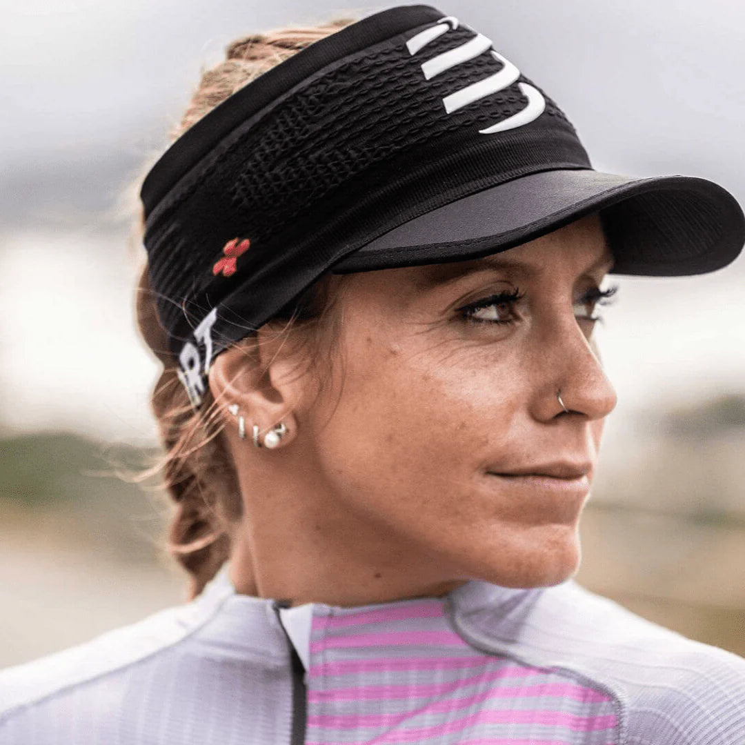 Cinta Negra Para El Pelo + Visor Para Protección Completa Compressport