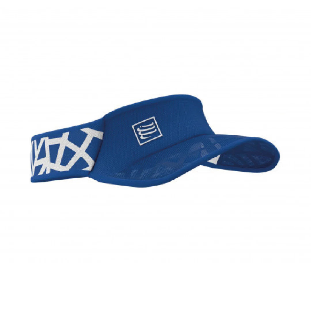 Visera Compressport ultralight spiderweb Azul Blanco