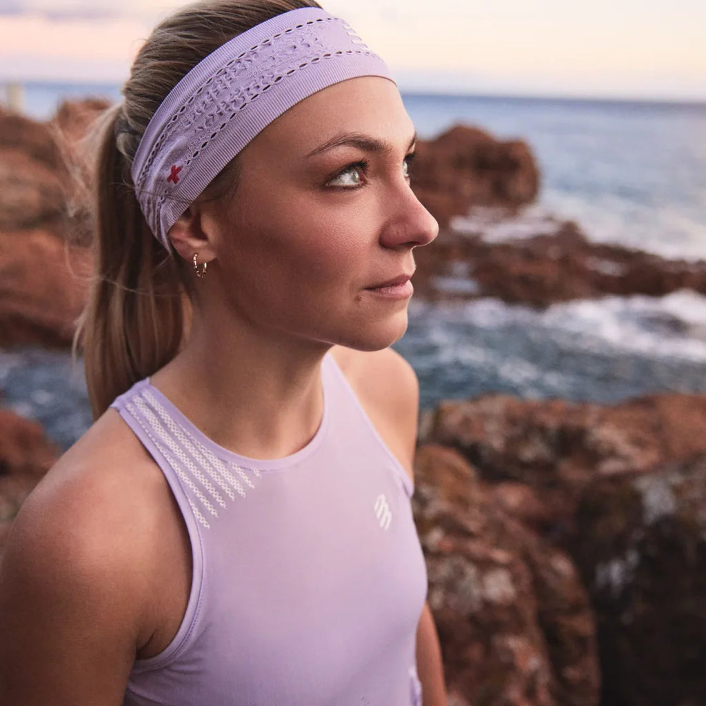Cinta Para El Pelo Multisport Orquídea Control De Sudor Compressport