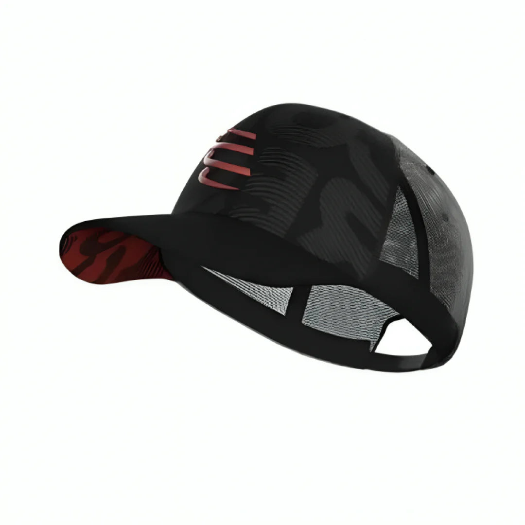 Gorra Multisport Negra Protección Solar Optimizada Compressport