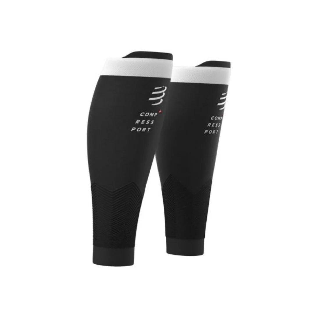 Pantorrillera Compressport R2V2 T3 Negro Blanco