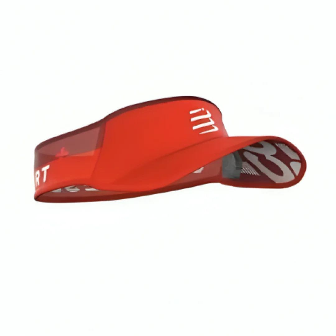 Visera Compressport ultralight Rojo De Máxima Protección Solar
