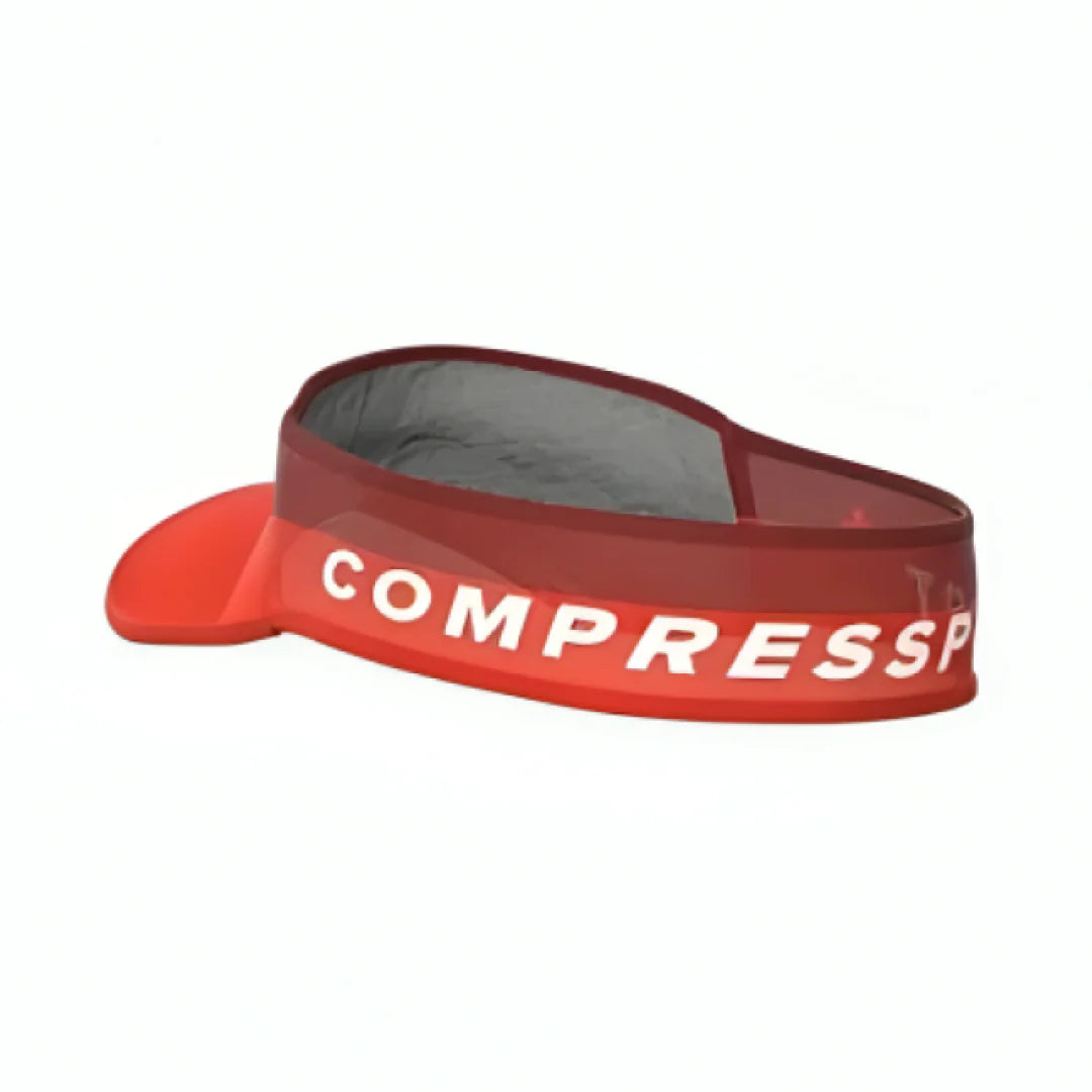 Visera Compressport ultralight Rojo De Máxima Protección Solar