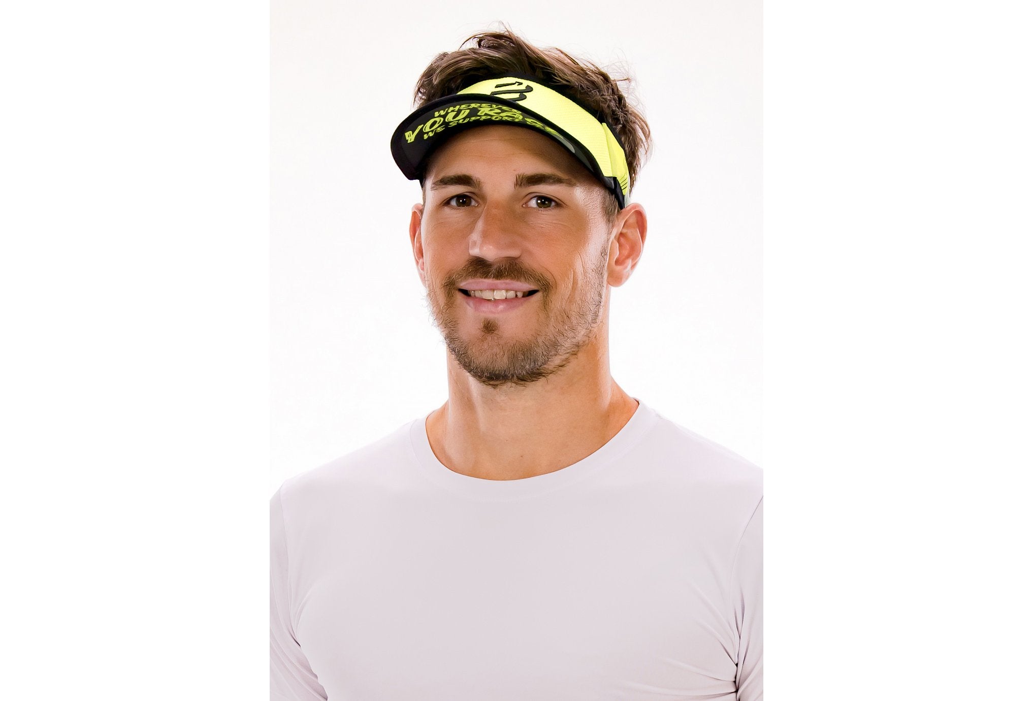 Visera Compressport Ultralight Amarillo neón / negro